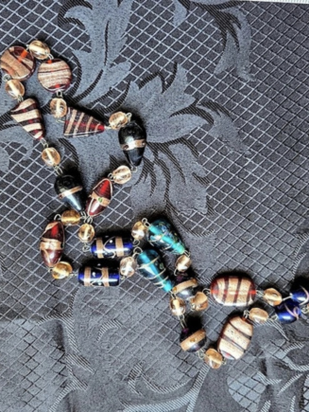 Multicolor Italian Glass Beaded Necklace